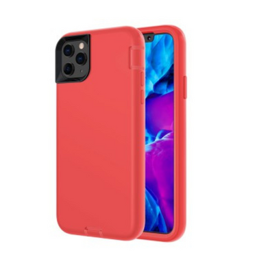 iPhone 12 Mini Compatible Case Cover With 3 in 1 Shockproof Silicone Armor - Red